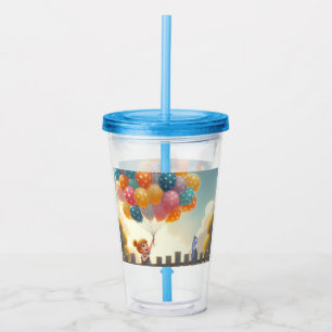 Vaso Acrílico Arte chica caprichoso/lindo