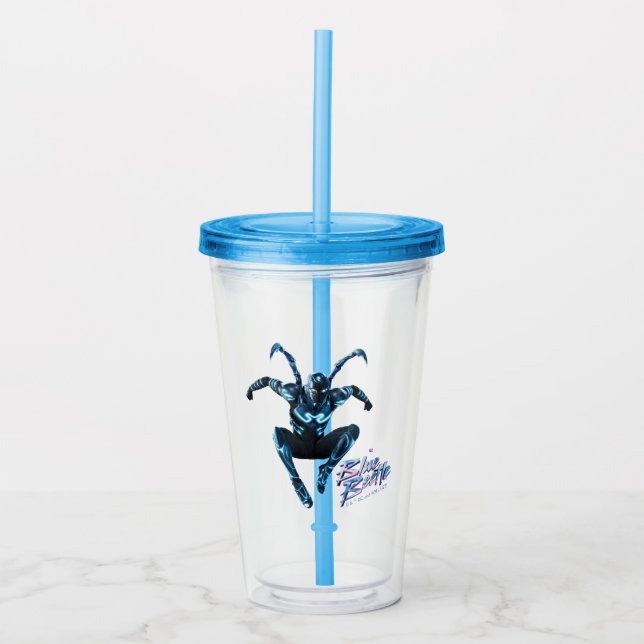 Vaso Acrílico Arte de caracteres de salto de escarabajo azul (Anverso)