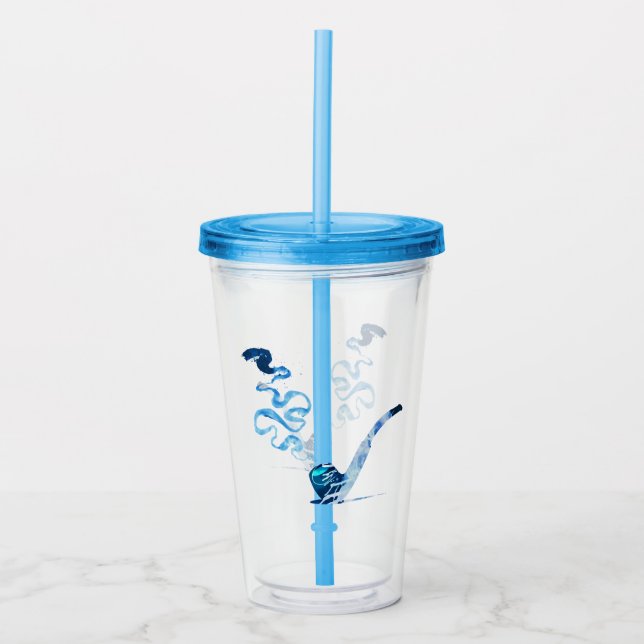 Vaso Acrílico Arte de fumar en pipa 2 (Anverso)