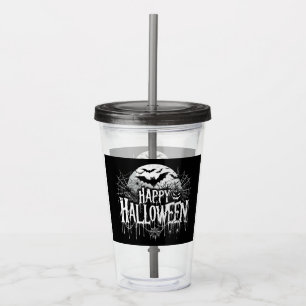 Vaso Acrílico Arte de Halloween feliz