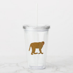 Vaso Acrílico arte de mono babuino