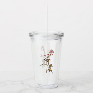 Vaso Acrílico Arte de pájaro del pájaro del pájaro negro