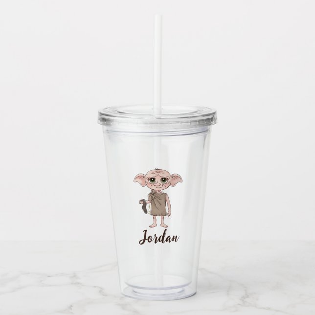 Vaso Acrílico Arte de Personaje de Acuarela de Dobby (Anverso)