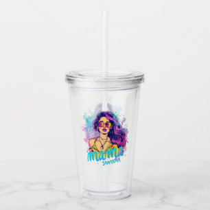 Vaso Acrílico Arte Retro Mama Pop Personalizado (17)