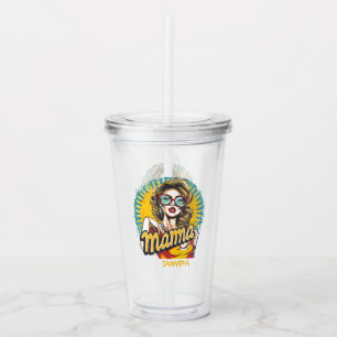 Vaso Acrílico Arte Retro Mama Pop Personalizado (19)