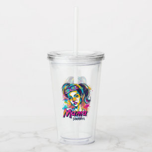 Vaso Acrílico Arte Retro Mama Pop Personalizado (20)