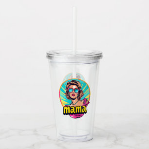 Vaso Acrílico Arte Retro Mama Pop Personalizado (3)