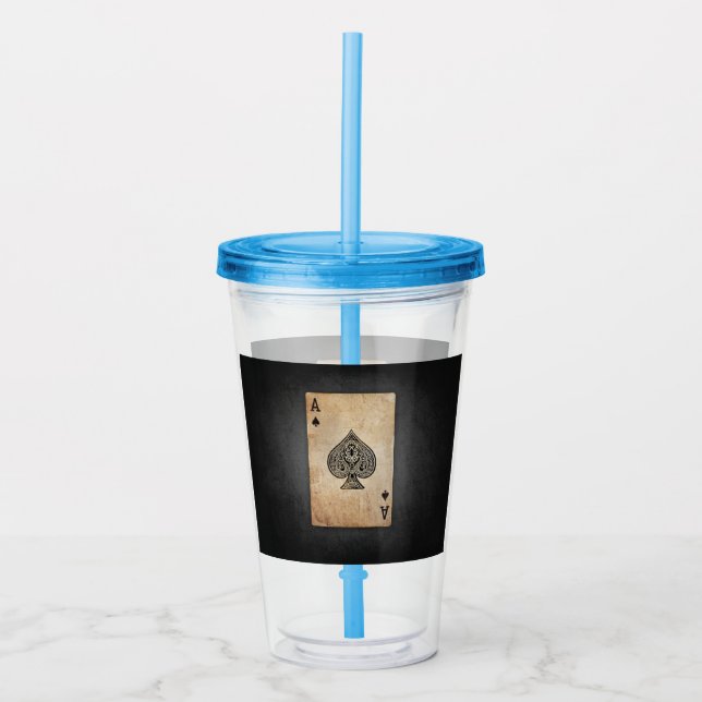Vaso Acrílico As de espadas lanzar almohada (Anverso)
