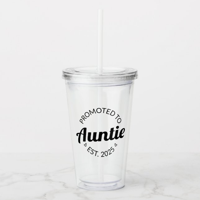 Vaso Acrílico Ascendida a Tía Est. 2025 I (Anverso)