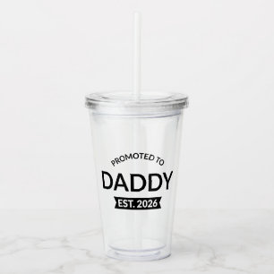 Vaso Acrílico Ascendido a Papá Est. 2026 II