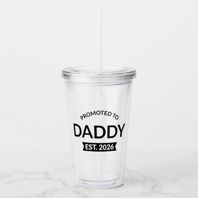 Vaso Acrílico Ascendido a Papá Est. 2026 II (Anverso)