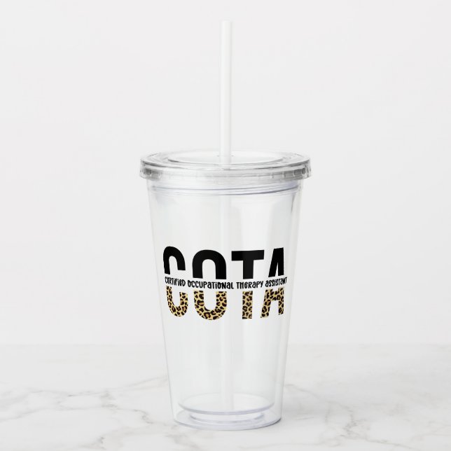 Vaso Acrílico Asistente de Terapia Ocupacional Certificado por l (Anverso)
