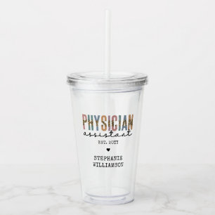 Vaso Acrílico Asistente médico personalizado Asociado médico