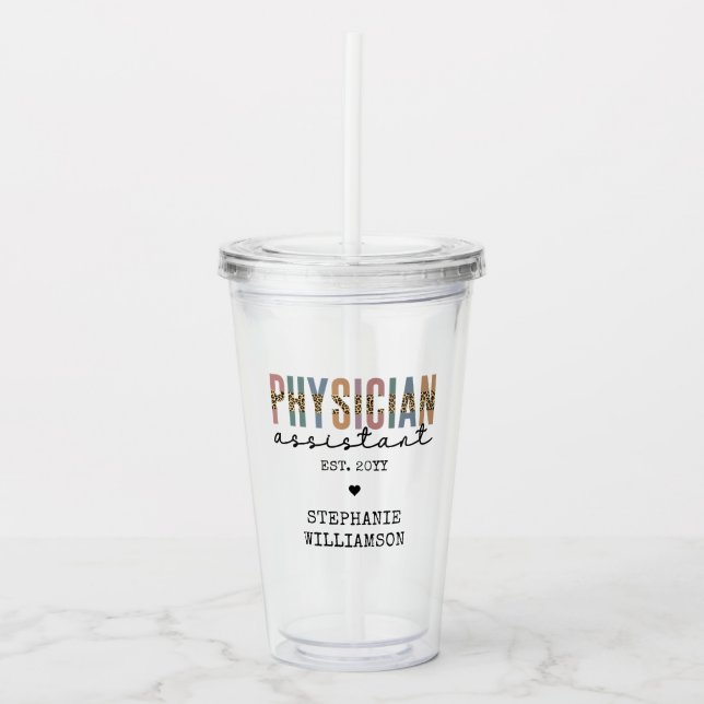 Vaso Acrílico Asistente médico personalizado Asociado médico (Anverso)