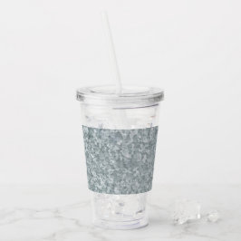 Vaso Acrílico Aspecto de metal galvanizado