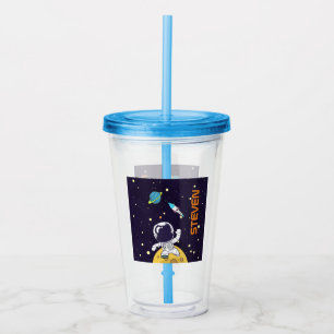 Vaso Acrílico Astronauta espacial explorando el espacio ultrater