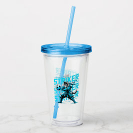 Vaso Acrílico Athletic Soccer Cat Tumbler - Kids Game Day Hydrat
