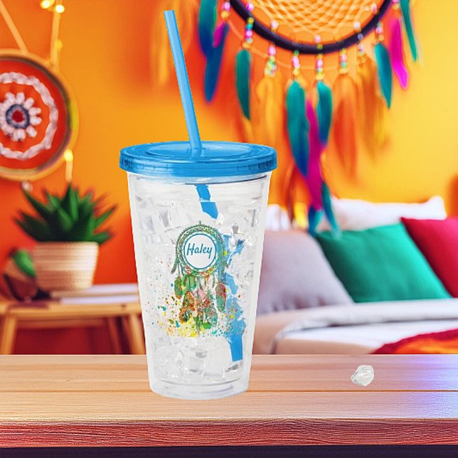 Vaso Acrílico Atrapasueños salpicadura personalizado  (Subido por el creador)