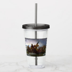 Vaso Acrílico Atravesando el Delaware 1776: General George Washi