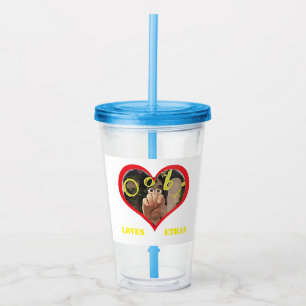 Vaso Acrílico Autismo para Ethan,