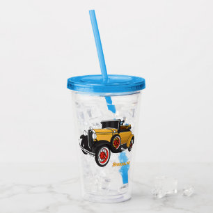 Vaso Acrílico Auto amarillo clásico 1931