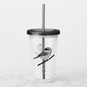 Vaso Acrílico Ave Adorable De Pollo De Montaña Ilustrada