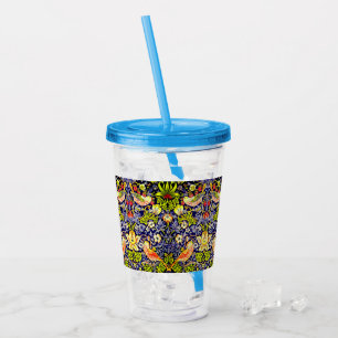 Vaso Acrílico Aves del ladrón de fresas William Morris