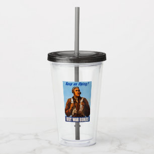 Vaso Acrílico Aviadores afroamericanos luchan contra pilotos de