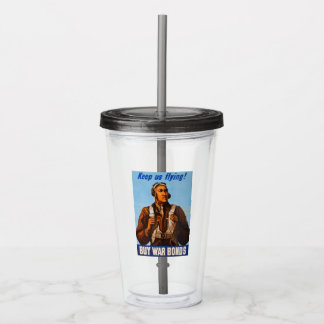 Vaso Acrílico Aviadores afroamericanos luchan contra pilotos de