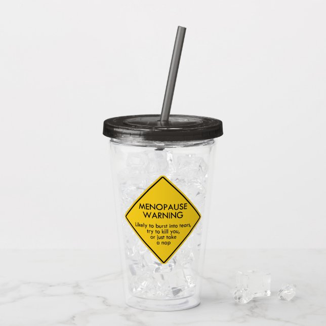Vaso Acrílico Aviso de menopausia (Reverso (hielo))
