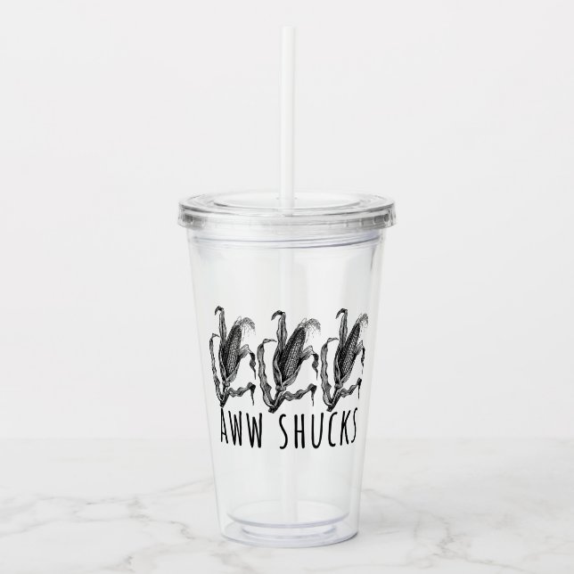 Vaso Acrílico Aww Shucks Corn Husk Funny Farm (Anverso)