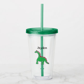 Vaso Acrílico Baby Brontosaurus Cartoon Dinosaur Gear