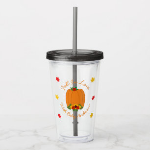 Vaso Acrílico Baby Shower De Caída En Amor