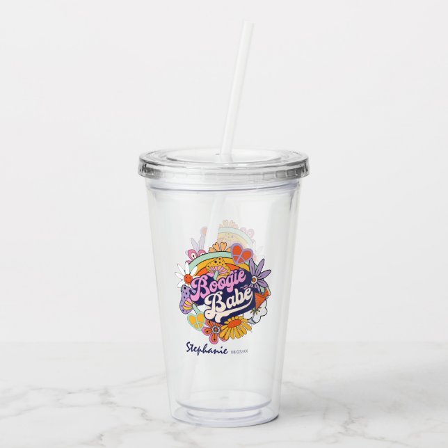 Vaso Acrílico Bachelorette Boogie Babe ID929 de Groovy 70 (Reverso)