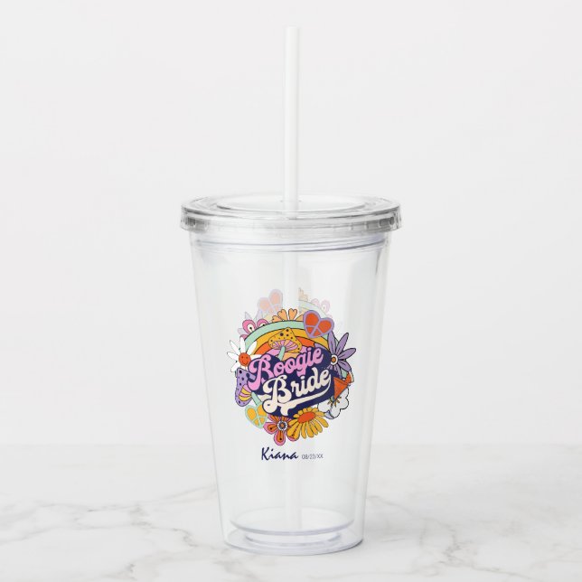 Vaso Acrílico Bachelorette Boogie Bride ID929 de Groovy 70 (Anverso)