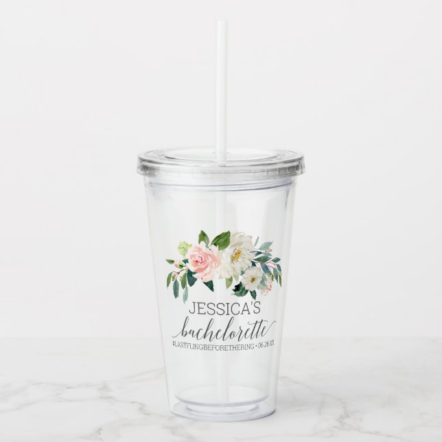 Vaso Acrílico Bachelorette Party Favor del Tumbler Acrílico (Anverso)