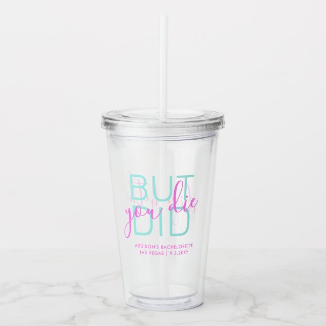 Vaso Acrílico Bachelorette Party Funny Hangover Favor (Anverso)
