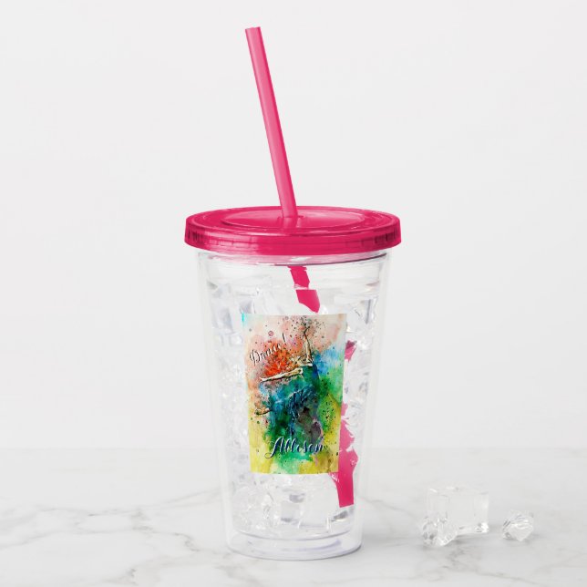 Vaso Acrílico Bailarín personalizado    (Anverso (hielo))