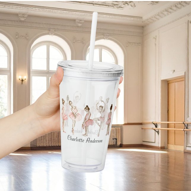 Vaso Acrílico Bailarina Tiny Dancer Cumpleaños Niñas Rosa (Subido por el creador)