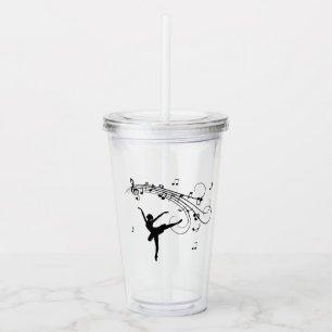Vaso Acrílico Baile de Ballerina con música