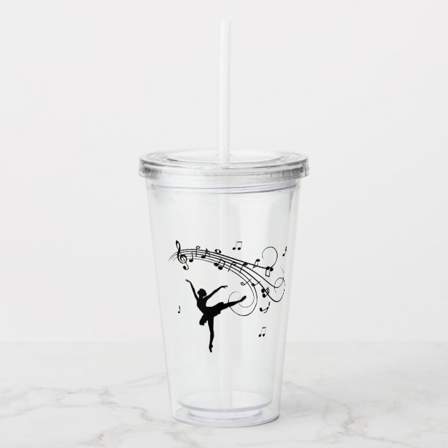 Vaso Acrílico Baile de Ballerina con música (Anverso)