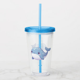 Vaso Acrílico Ballenas cutáneas, costeras y náuticas