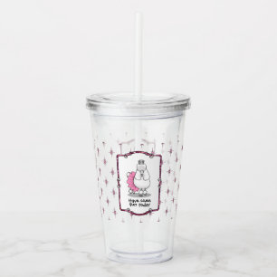 Vaso Acrílico Ballet divertido Ballerina Princesa Poodle Perro (
