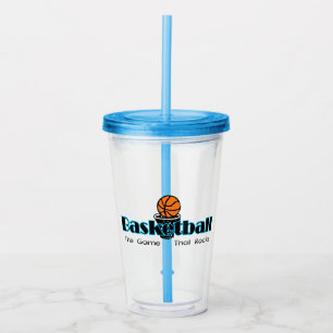 Vaso Acrílico Baloncesto El Juego Que Rodea El Tumbler Acrílico
