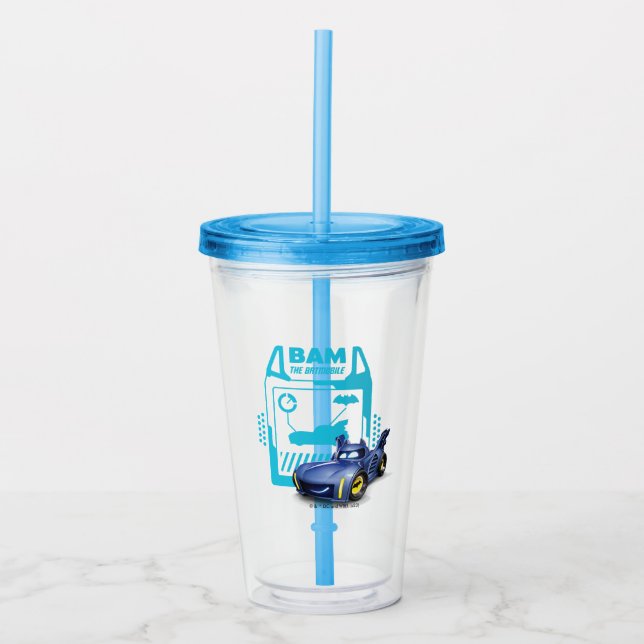 Vaso Acrílico Bam BatUCI™ - El Batmobile (Anverso)