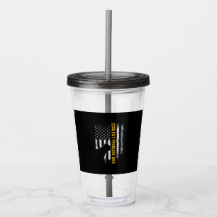 Vaso Acrílico Bandera Americana Bulldog francés más frío para pa