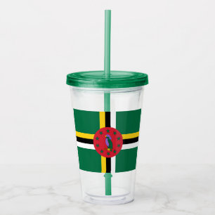 Vaso Acrílico Bandera de Dominica