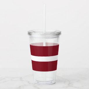 Vaso Acrílico Bandera de Letonia