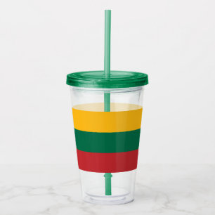 Vaso Acrílico Bandera de Lituania