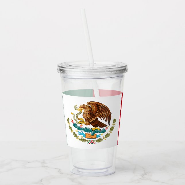 Vaso Acrílico Bandera de México (Izquierda)